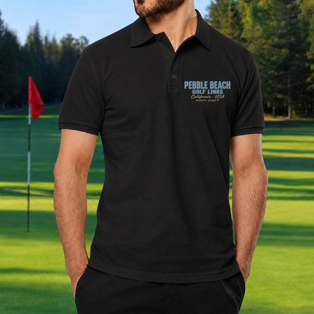 Pebble Beach Golf Links Polo Shirt - Golf Gift for Golfers