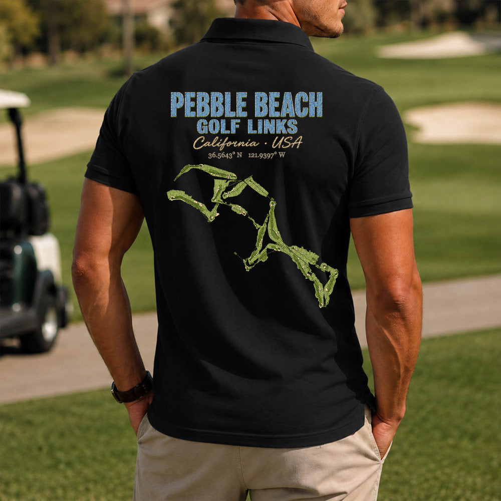 Pebble Beach Golf Links Polo Shirt - Golf Gift for Golfers