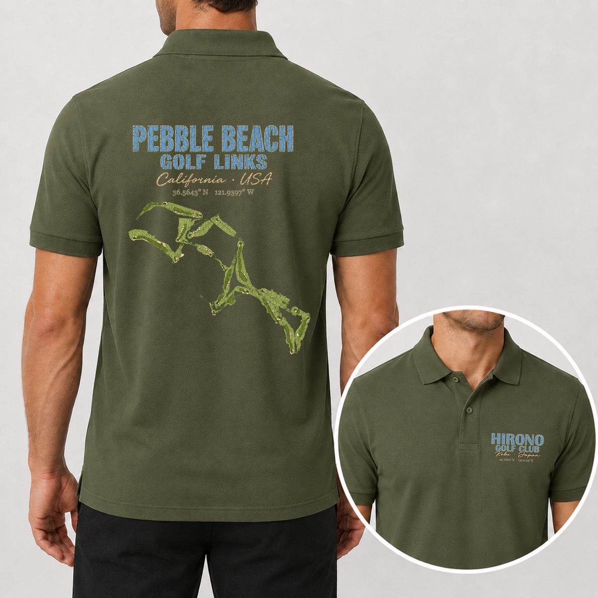 Pebble Beach Golf Links Polo Shirt - Golf Gift for Golfers