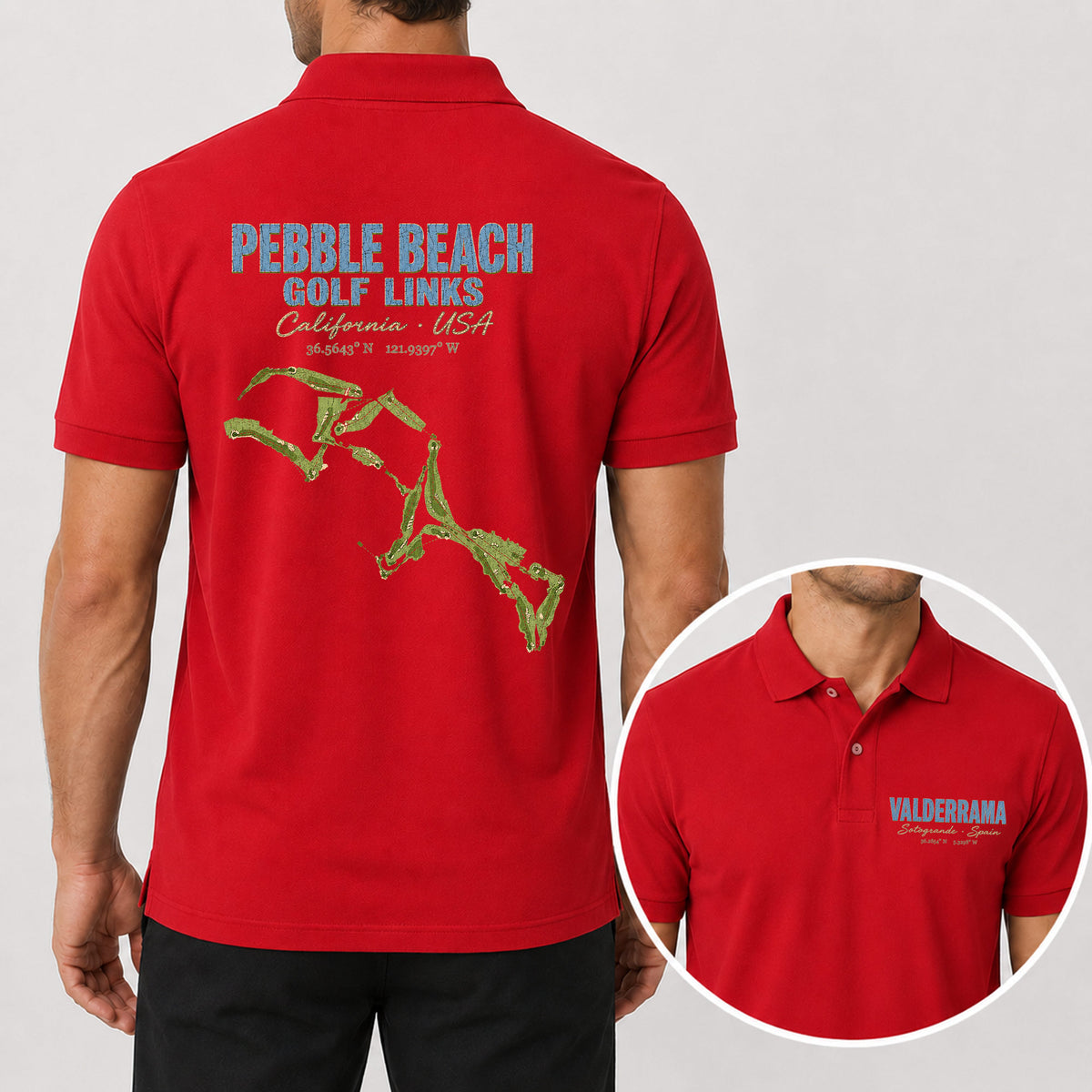 Pebble Beach Golf Links Polo Shirt - Golf Gift for Golfers