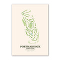 Portmarnock Golf Club Course Map Print Poster | Ireland Golf Wall Art Decor