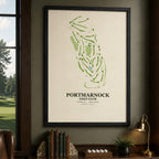 Portmarnock Golf Club Course Map Print Poster | Ireland Golf Wall Art Decor