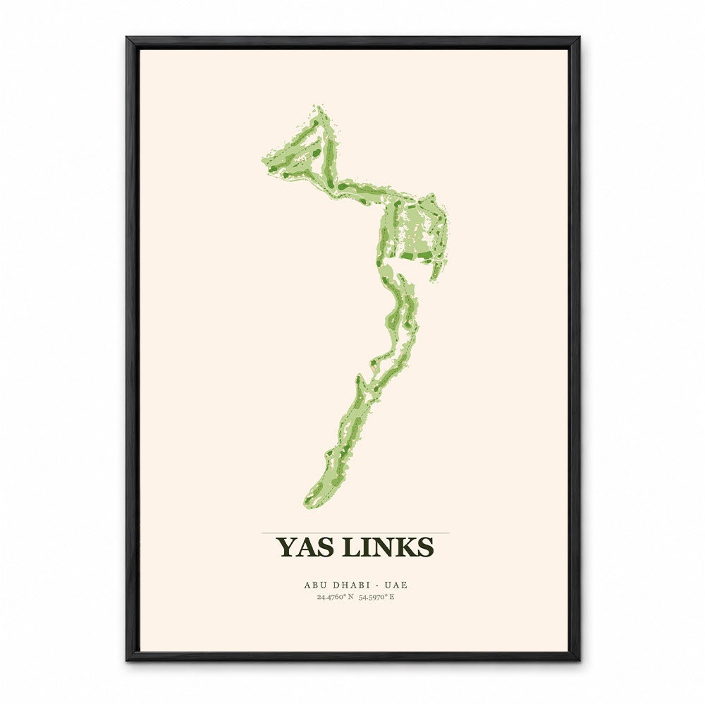 Yas Links course map on Yas Island, Abu Dhabi