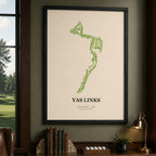 Yas Links Golf Course Map Print Poster | Abu Dhabi UAE Golf Wall Art