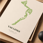 Yas Links Golf Course Map Print Poster | Abu Dhabi UAE Golf Wall Art