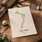 Yas Links Golf Course Map Print Poster | Abu Dhabi UAE Golf Wall Art