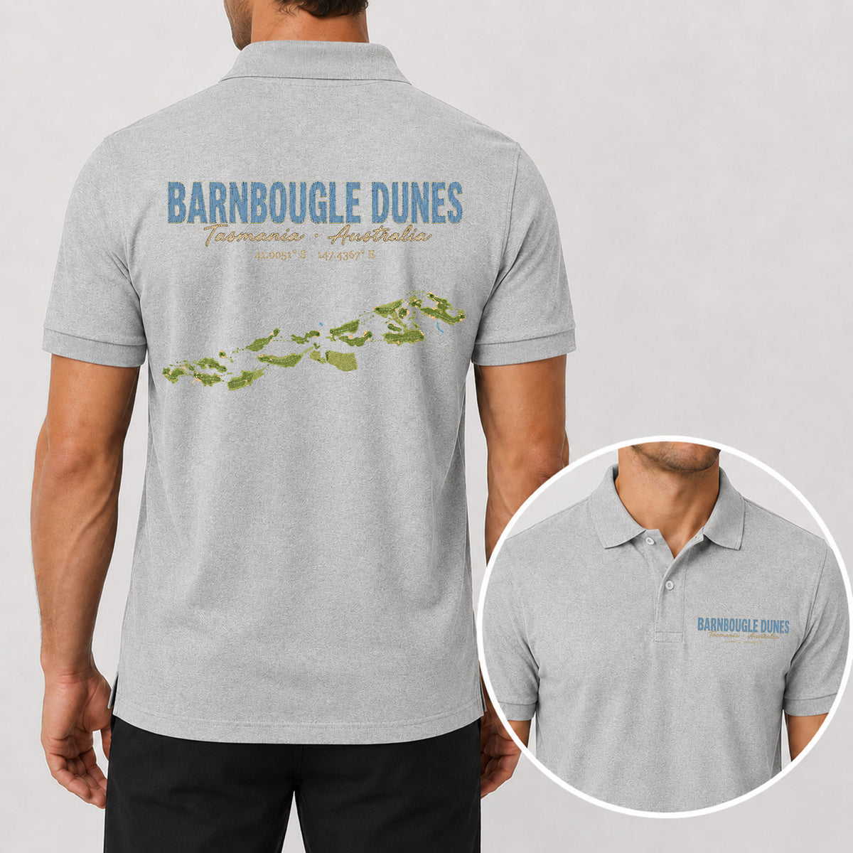 Barnbougle Dunes Golf Polo Shirt - Golf Gift for Golfers