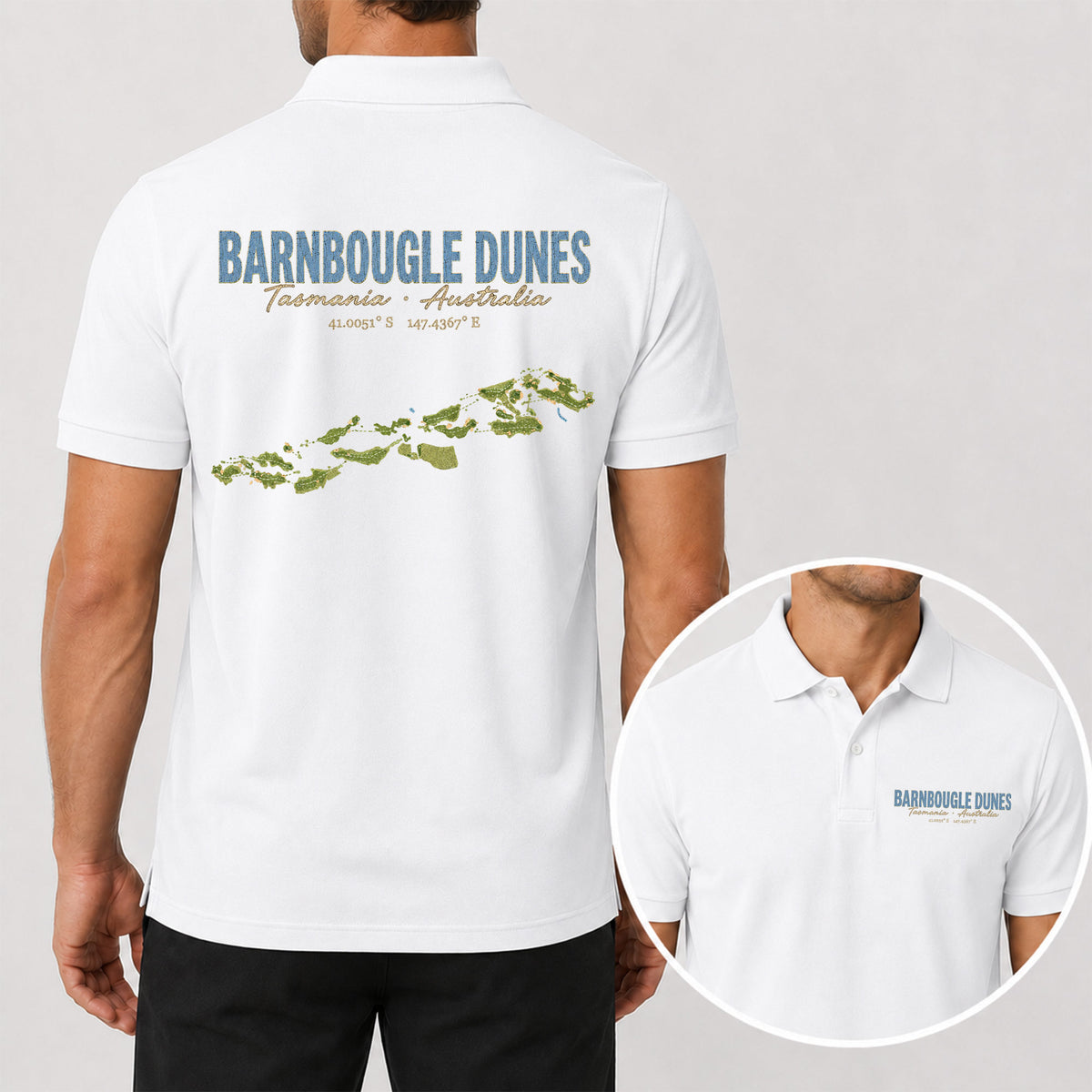 Barnbougle Dunes Golf Polo Shirt - Golf Gift for Golfers