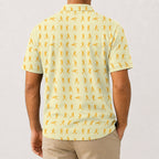 Yellow Golfer Silhouette Golf Polo Shirt - Golf Gift for Golfers