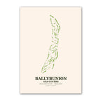 Ballybunion Old Course Golf Course Map Print Poster | Ireland Golf Wall Art Decor