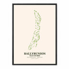 Ballybunion Old Course Golf Course Map Print Poster | Ireland Golf Wall Art Decor