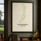 Ballybunion Old Course Golf Course Map Print Poster | Ireland Golf Wall Art Decor