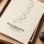Ballybunion Old Course Golf Course Map Print Poster | Ireland Golf Wall Art Decor