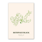 Bethpage Black golf course map print poster, New York USA golf wall art