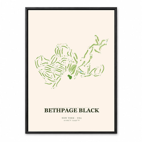 Bethpage Black course map showing the muscular Long Island public layout