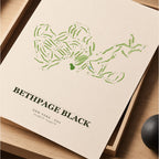 Bethpage Black Golf Course Map Print Poster | New York USA Golf Wall Art