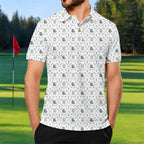Crossed Golf Clubs Polo Shirt - Golf Gift for Golfers