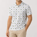 Crossed Golf Clubs Polo Shirt - Golf Gift for Golfers, front