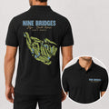 Nine Bridges Golf Polo Shirt - Golf Gift for Golfers, black