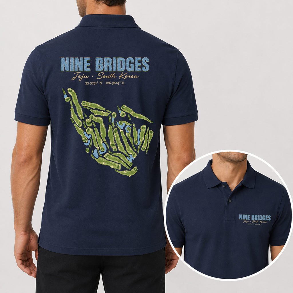 Nine Bridges Golf Polo Shirt - Golf Gift for Golfers