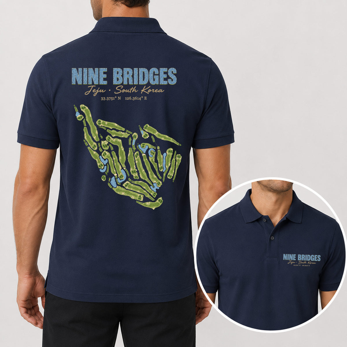 Nine Bridges Golf Polo Shirt - Golf Gift for Golfers