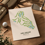 Abu Dhabi Golf Club Course Map Print Poster | Abu Dhabi UAE Golf Wall Art