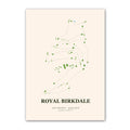 Royal Birkdale Golf Course Map Print Poster | England Golf Wall Art Decor