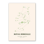 Royal Birkdale Golf Course Map Print Poster | England Golf Wall Art Decor