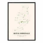 Royal Birkdale Golf Course Map Print Poster | England Golf Wall Art Decor