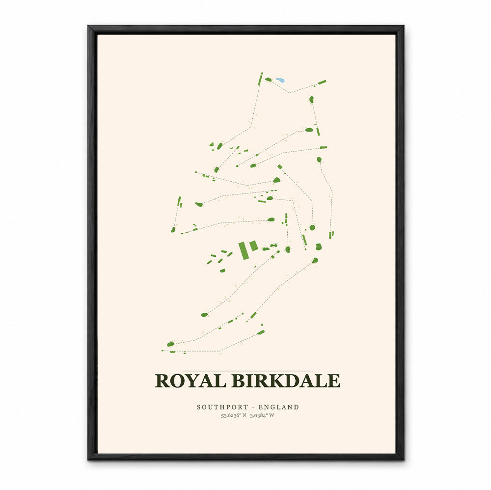 Royal Birkdale Golf Course Map Print Poster | England Golf Wall Art Decor