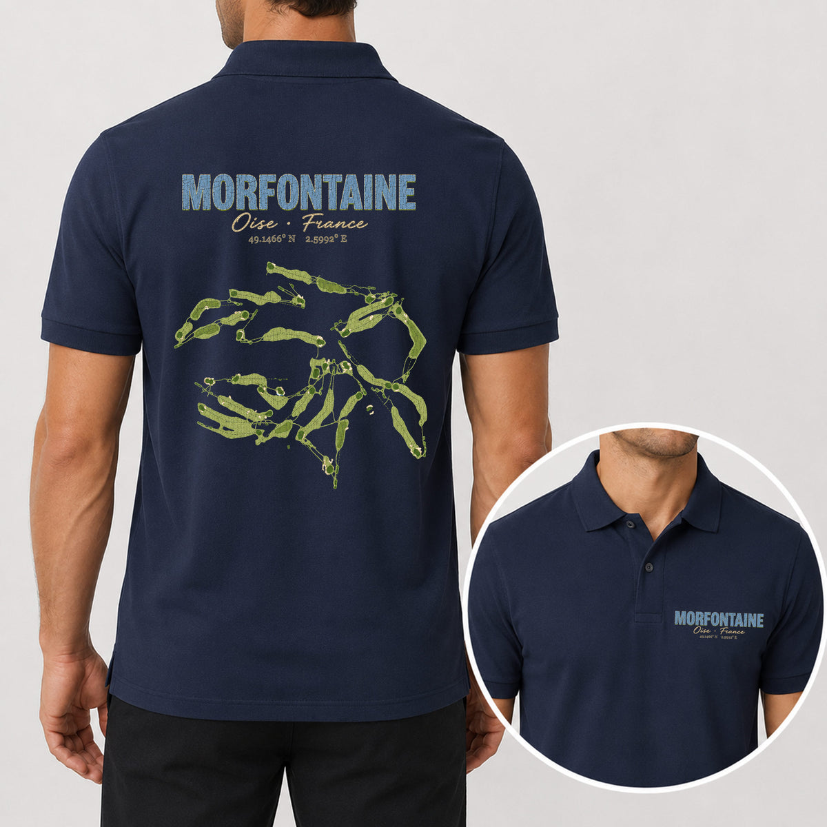 Morfontaine Golf Polo Shirt - Golf Gift for Golfers
