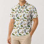 Tropical Beer Golf Polo Shirt - Golf Gift for Golfers, front