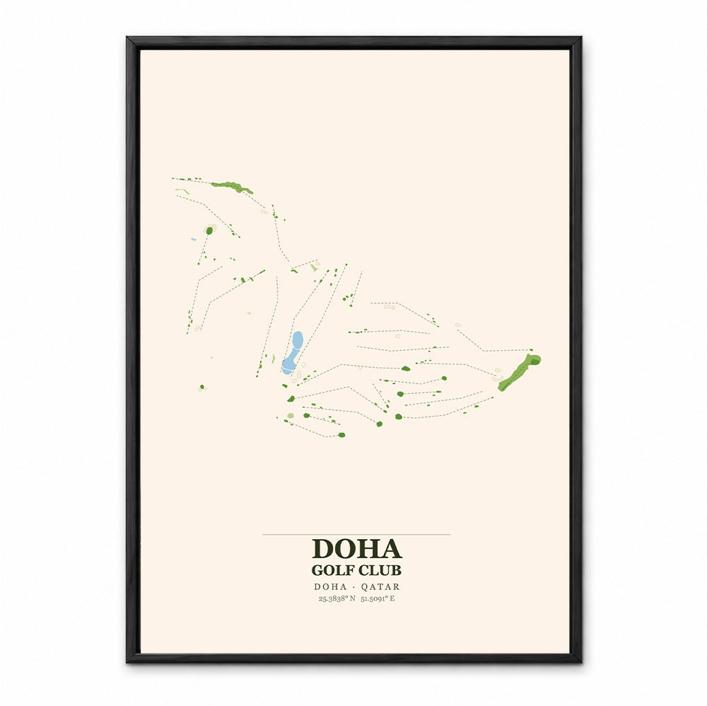 Doha Golf Club course map in Doha, Qatar
