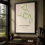 Royal St George's Golf Course Map Print Poster | England Golf Wall Art Decor