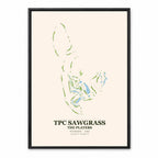 TPC Sawgrass course map featuring the island green 17th hole