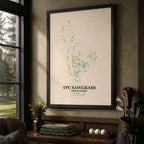 TPC Sawgrass Golf Course Map Print Poster | Florida USA Golf Wall Art