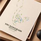 TPC Sawgrass Golf Course Map Print Poster | Florida USA Golf Wall Art