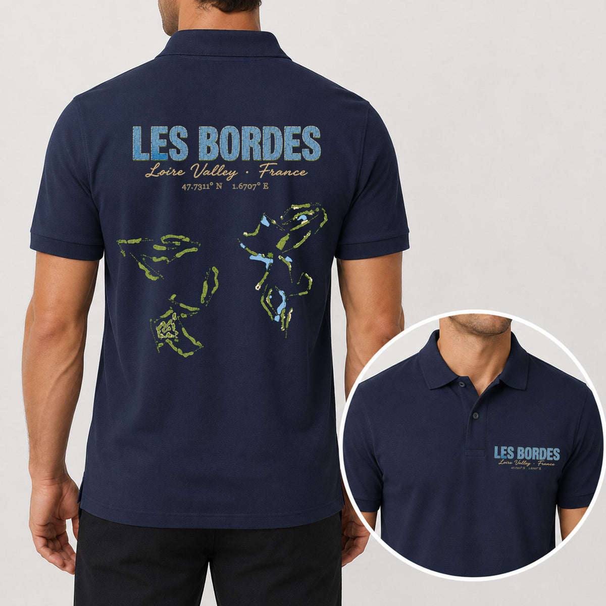 Les Bordes Golf Polo Shirt - Golf Gift for Golfers