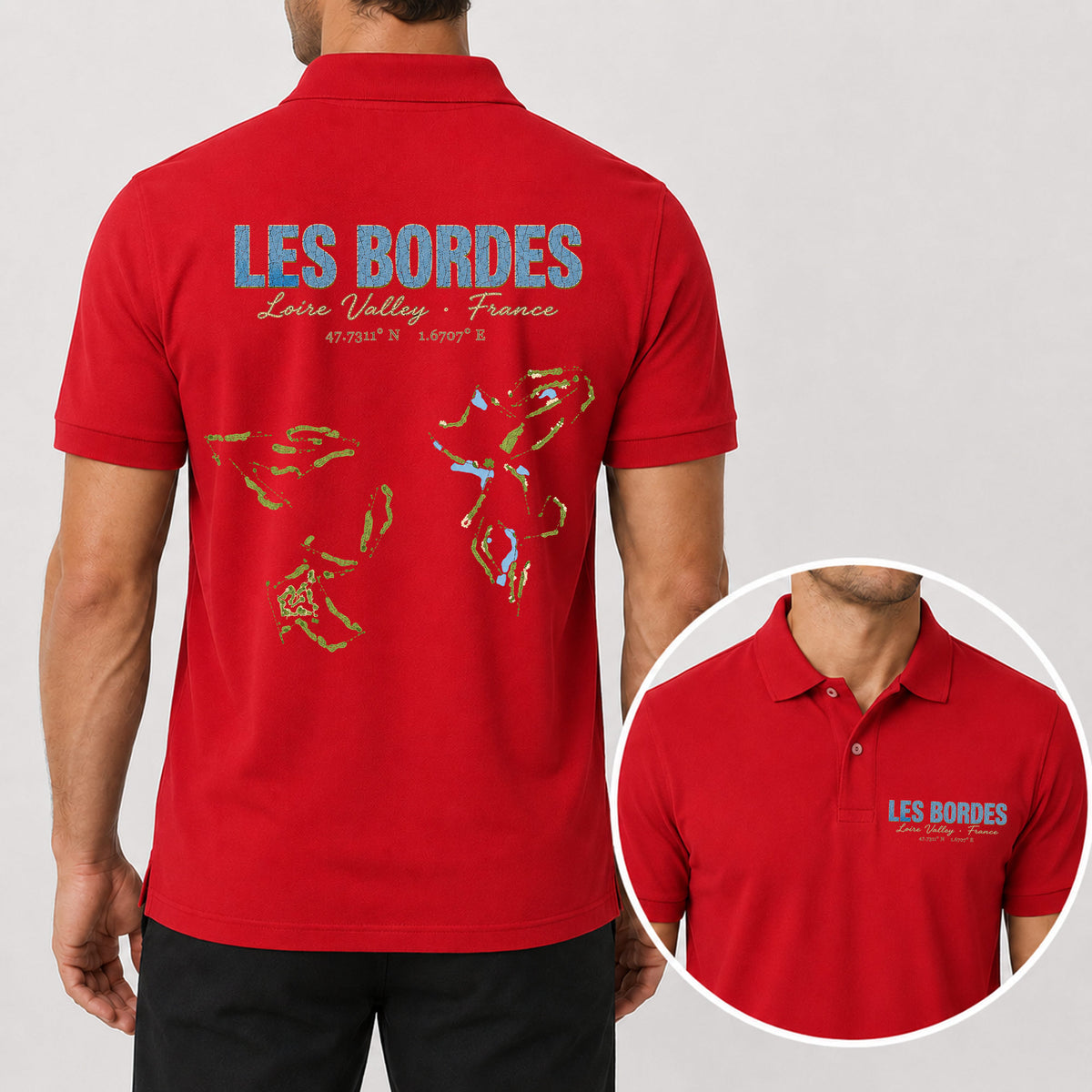 Les Bordes Golf Polo Shirt - Golf Gift for Golfers