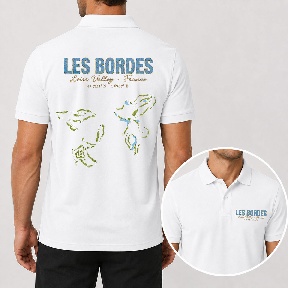 Les Bordes Golf Polo Shirt - Golf Gift for Golfers