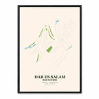 Dar Es Salam Red Course map in the cork forest near Rabat, Morocco
