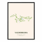 Valderrama Golf Course Map Print Poster | Spain Golf Wall Art Decor