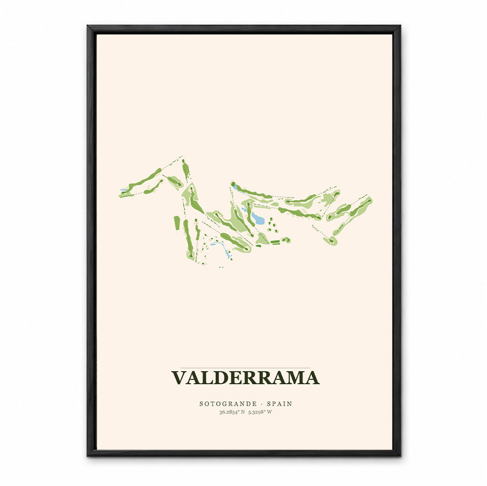 Valderrama Golf Course Map Print Poster | Spain Golf Wall Art Decor