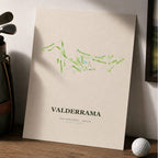 Valderrama Golf Course Map Print Poster | Spain Golf Wall Art Decor