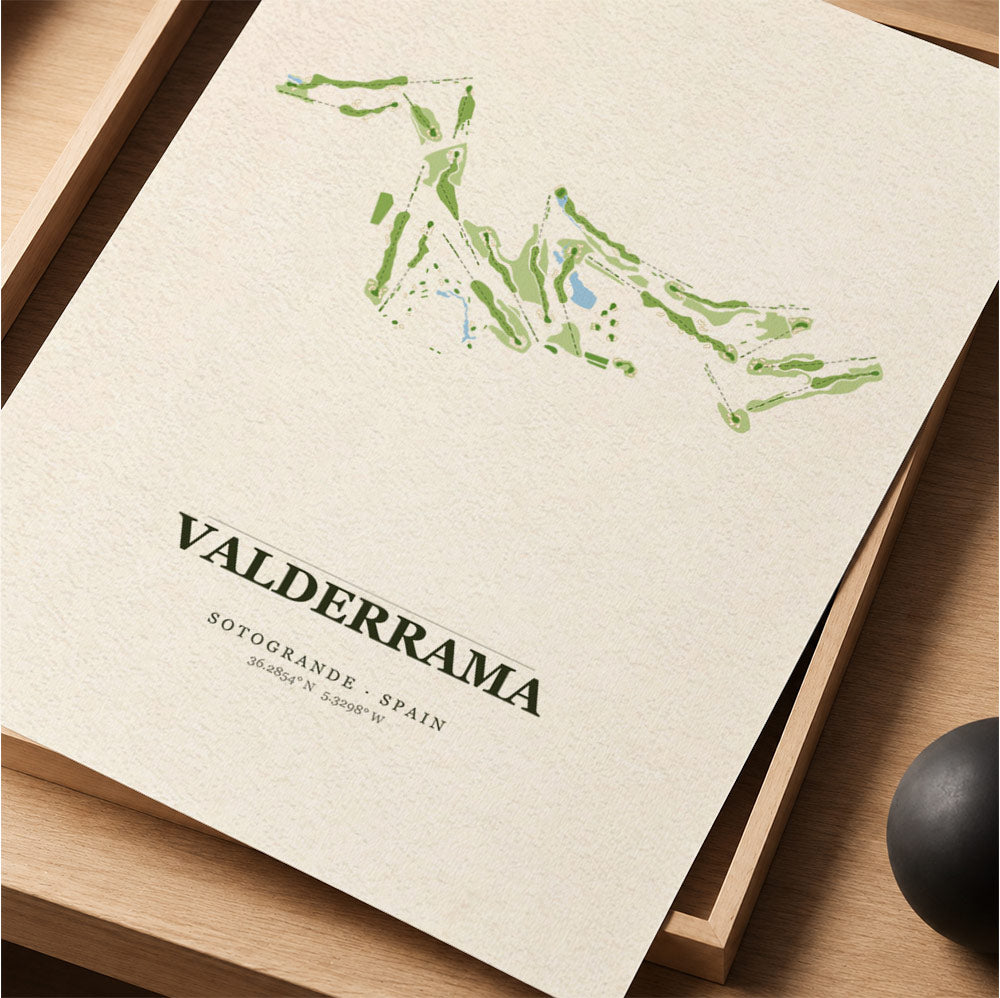 Valderrama Golf Course Map Print Poster | Spain Golf Wall Art Decor