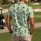 Bigfoot Tropical Golf Polo Shirt - Golf Gift for Golfers