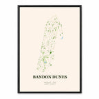 Bandon Dunes course map showing the windswept Oregon coast links