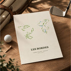 Les Bordes Golf Course Map Print Poster | France Golf Wall Art Decor