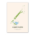 Cabot Cliffs golf course map print poster, Nova Scotia Canada golf wall art