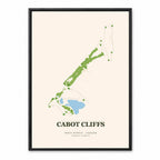 Cabot Cliffs course map showing clifftop holes along the Nova Scotia coast